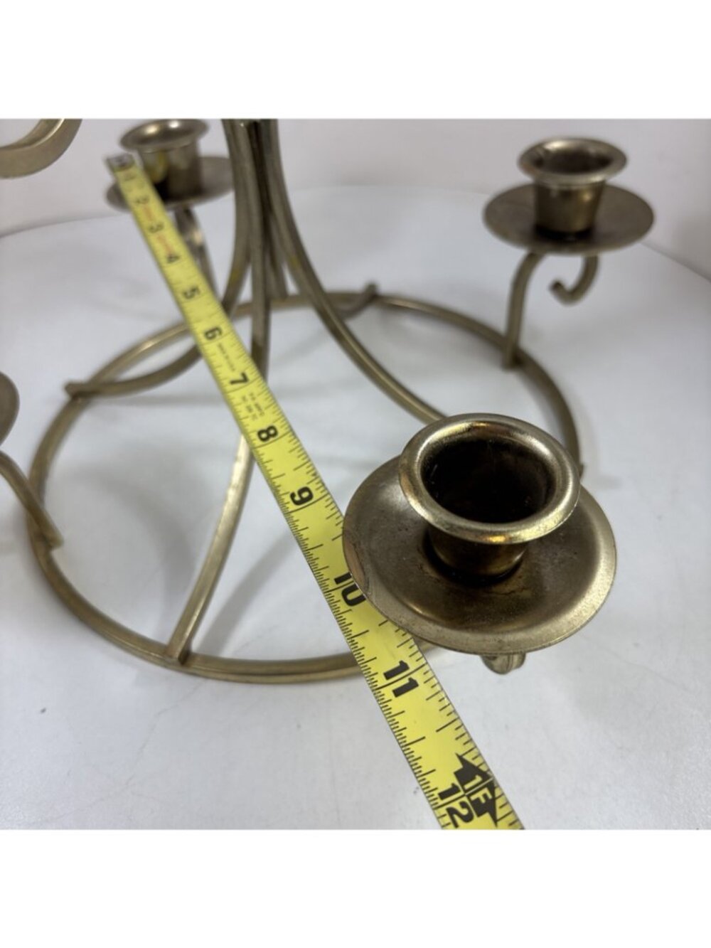 Home Interiors Brass Colored Candleholder Holds 5 Candles Or Stemmed Votives - Picture 4 of 5